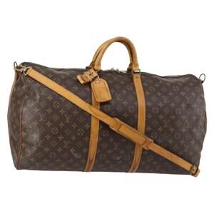 LOUIS VUITTON Monogram Keepall Bandouliere 60 Boston Bag M41412 LV Auth 146122